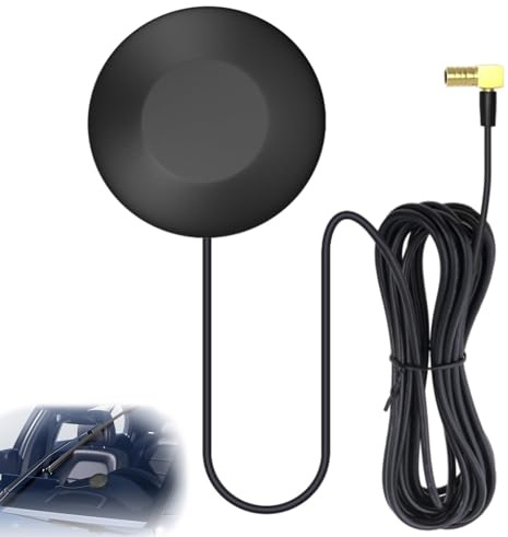 DAB+ Antenne Auto für Pioneer, Kenwood, Alpine und Ailitech Autoradios mit 3m Kabel - Hoher Verstärkungsgrad (Schwarz)