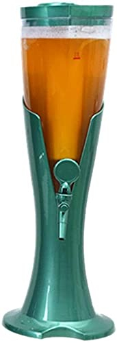WHITEUQ Distributeur de bière, Distributeur de Boissons, Machine à Boissons pour Buffet, Tour à bière – 1,5 L/2 L/3 L, Distributeur de Tour de Boisson Transparent (C 2 L)