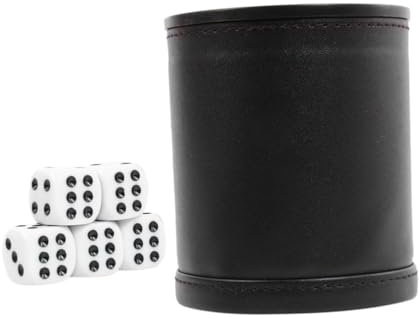 VICASKY 1 Satz Spiel Würfelbecher Farbbecher Rote Würfel Würfelbecher Mit Deckel Siebbecher Pokalgruppe Würfelbecher-Spiel Würfelbecher Aus Kunstleder Würfelbecher-Shaker Flanellwürfel