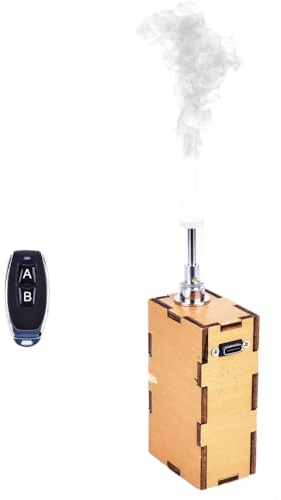HSETIY Mini machine à fumée portative télécommandée pour filmer des vidéos, des activités de plein air, des effets, du cosplay et des tests de flux d'air (bois)