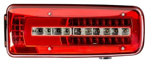 LONGLING Driver Right Side O/S 24V Full LED Tail Light Rear Lamp with Reverse Alarm and Plug on the Back for MAN Truck TGX TGS TGl TGM TGA