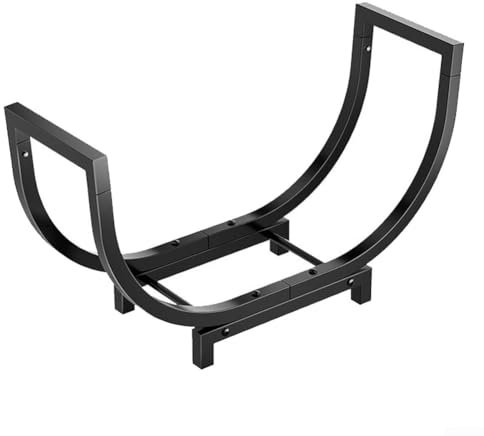 SPORTARC Étagère à bois de chauffage de 61 cm pour intérieur et extérieur, construction en acier pour un rangement sécurisé