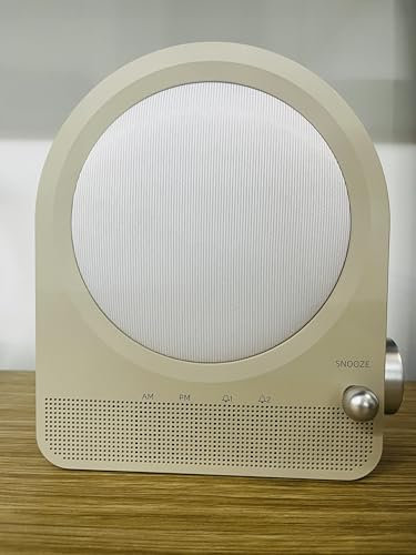 blonbar Réveil Lumière avec Lampe Aurora & 10 Sons Naturels,Lampe de Chevet Réglable - 2 Alarms, Veilleuse pour Chambre