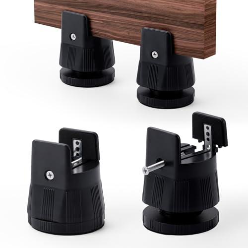 Furniture Risers with Screw Clamp, Desk Riser Blocks with Height Adjustable | Bed Risers Fit Square/Round Chair Leg Diameter 0.3-1.9'', Chair Raisers Extenders for Sofa