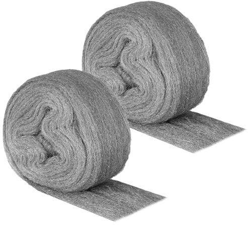 2 Pack Steel Wire Wool Mice Blocker, Keep Rats Away from Holes, Siding, Pipelines, and Vents in Garden and House