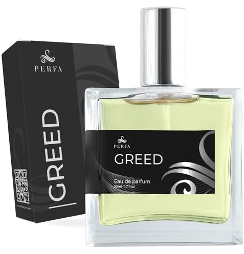 Greed Cologne for Men | Affordable Men Perfume | 12 Hour Lasting Luxury Perfumes for Men | Gift-Ready Men's Cologne | Original Mens Fragrances by Perfa