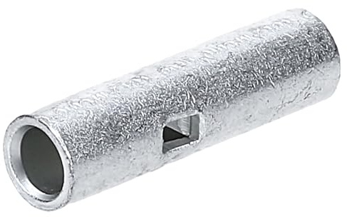 Kalitec L2-M 10 mm² Conector de Compresión - Cobre Estañado, 25 mm | Manguito de empalme con parada central y extremos biselados para cables de baja tensión, diámetro interior de 4,6 mm.