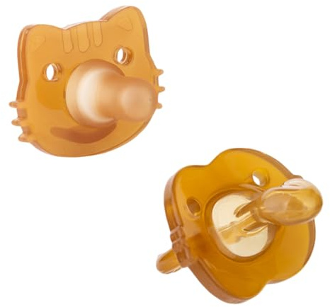 Original Schnuller im 2er-Set, zahnfreundlicher Baby Schnuller aus nachhaltigen & bio-erneuerbaren Materialien, Sauger aus Soft Silikon, mit Schnullerbox, 0-6 Monate,Tag- und Nachtnutzung