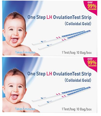 VANSUKY LH Ovulation Test Strips – 20-Pack (Early Detection 25 MIU/mL, Over 99% Accurate, Fast & Easy Home Testing)