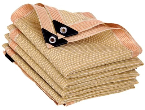 Housse de protection pour pergola de 0,9 x 3 x 6 m – Bâche en maille résistante à la chaleur pour serre de terrasse, œillets inclus (6 x 8 m)