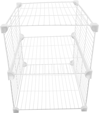 Holibanna Organizador Del Arcón Del Congelador Cesta De Alambre De Metal Divisores De Estantes Para Refrigeradores Cestas Metálicas Para Congelador White