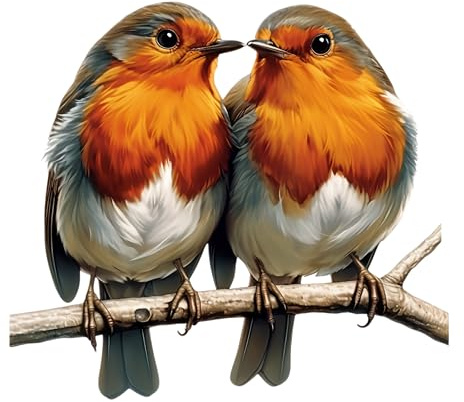 Lot de 2 autocollants imperméables en vinyle brillant pour voiture, oiseaux, sur branche, 14 cm, pour pare-chocs, fenêtres, portes, ordinateurs portables, valises, casques, murs