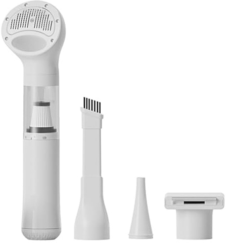 Kit aspirapolvere per toelettatura cani,Aspiratore silenzioso wireless multi-ugelli,Aspirapolvere per Peli di Animali Domestici - per Uso Domestico Casa Cucina Appartamento Auto Veicolo Festa Lettiera