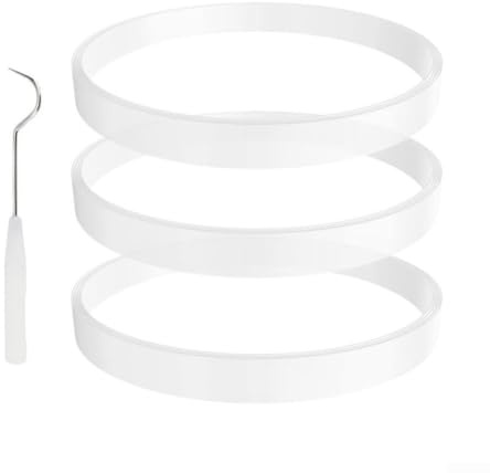 Juego de anillos de sellado para exprimidor, junta de goma para extractor de 600 W, kit de sellado sin fugas con gancho de base de molienda, piezas de repuesto blancas (1)