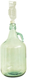 5L(1 Gallon) WINEMAKING Demijohn (Carboy) with Handle,AIRLOCK&Bung,