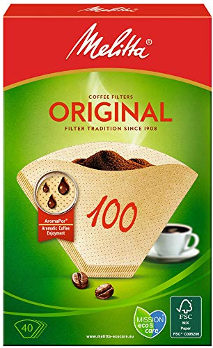 Melitta 100/40 Paper Filters, Natural Brown