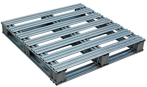 Vestil SPL-3636 Galvanized Steel Pallet 36 in. x 36 in. x 4-3/4 in. 8,000 Lb. Floor Capacity Gray