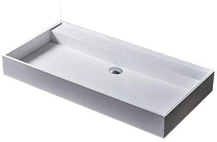 Lavabo da appoggio TWG12 in colata minerale (pure acrylique) - 90x45x11cm