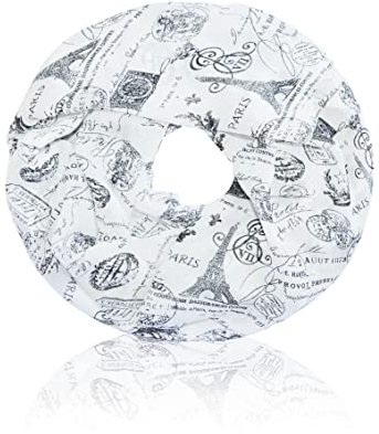 thb Richter Loopschal Paris Schal Schlauchschal Rundschal Halstuch Eiffelturm Stadt Städte Loop Vintage (Leicht/Gecrasht - Weiß-schwarz)