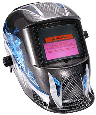 ALLOMN Schweißmaske, Solar-Schweißhelm Kopfmontierter Verstellhelm Automatische Verdunkelung, Sensor mit hoher Empfindlichkeit, Solarbatteriebetrieb, Voll Schattenbereich 4/9-13 (A)