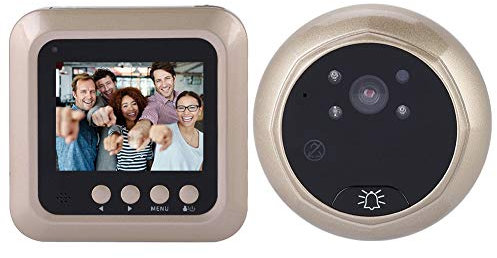 Garsent Visor de Puerta, 2.4 Pulgadas TFT 2MP 1080P Digital Visor de Mirilla Puerta Inalámbrico con Visión Nocturna, 160 ° ángulo Amplio, Soporte 32G TF Card Doorbell Cámara de Seguridad Hogar.