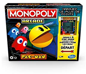 Monopoly Arcade Pacman - Brettspiel - Für 2 bis 4 Spieler, Altersempfehlung: ab 8 Jahren - Französische Version