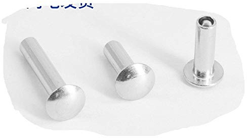 Acier inoxydable 304, tête ronde plate, rivet semi-creux, grand rivet à tête plate, rivet creux-M4 * 20