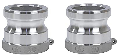 Quafwia 2 pcs Aluminum cam lock fittings (2 Part A) cam groove hose fitting camlock fittings, Male Adapter Female NPT Thread camlock fitting (2‘’)