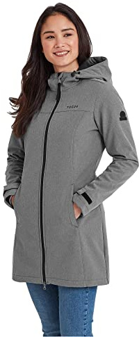 TOG24 Keld Womens Long Lightweight Jacket Wind Rain Hood, Fleece Lined