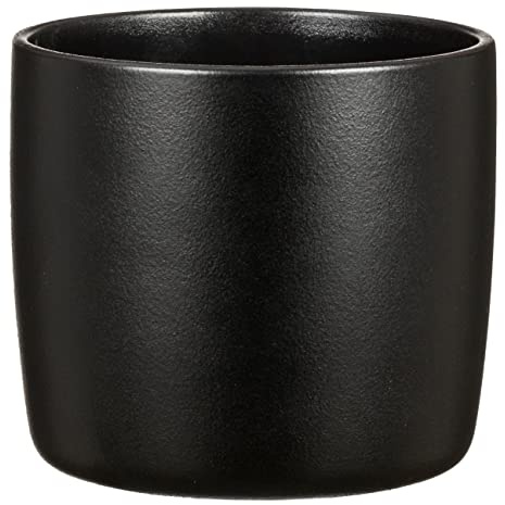 Scheurich Solido - Pot de Fleurs en céramique - Ebano - Diamètre : 21,2 cm - Hauteur : 19,3 cm - Volume : 5,6 l