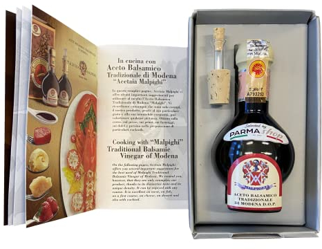 Aceto Balsamico Tradizionale Dop Malpighi -Invecchiato 12 anni - Modena - Italy + Ricettario