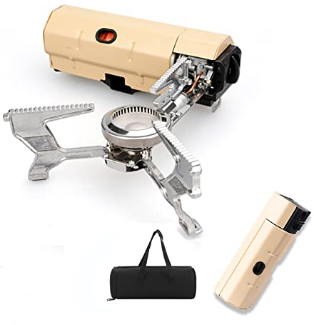 SLDAGe Camping Gas Stove, 2600W Portable Windproof Backpacking Burner Cooking Stoves, Camp Stove Compact Butane Small Gas Stove, Foldable Hiking Stove with Carrying Case for BBQ Hiking Fishing Picnic