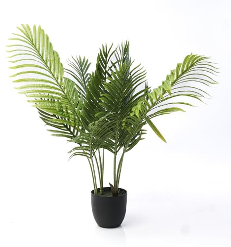 Valyria Home - Palmera Artificial Areca 70 cm – Planta Tropical Decorativa Pequeña para Hogar y Oficina – Árbol de Plástico Realista