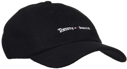 Tommy Jeans Cappello Baseball Cappellino con Visiera Dietro Regolabile Invernale Articolo AM0AM11685 Tjm Sport Elevated cap, BDS Black/Nero, Taglia Unica