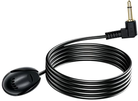 SPTSSWET 3,5 mm Autoradio Mikrofon für Kenwood Sony JVC Externes Auto | für Fahrzeug Audio Stereo GPS CD DVD, 3m Kabel, Plug-and-Play