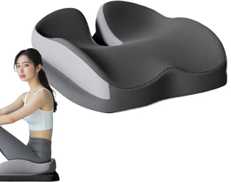Título del producto: cojín ortopédico para asiento, almohadilla de espuma para aliviar la presión, almohada ergonómica de apoyo para el coxis para mayor comodidad, almohadilla de asiento transpirable,