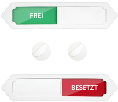 Acuxiaza FREI BESETZT Schild 17,8x3,8cm Vacant Occupied Schiebeschilder Magneten mit Schieber Toilette Frei Besetzt Schild Klebeschild Besetzt Schilder für Wartezimmer Besprechungsräume