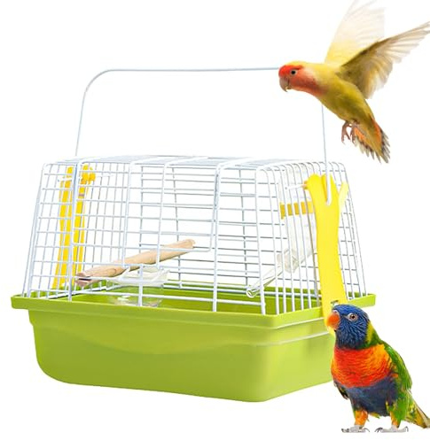 Cage de transport d'oiseaux – Cage à oiseaux portable, caisse de voyage pour oiseaux | Boîte de transport légère pour oiseaux ventilée à long terme pour interactions intimes ou calopsittes ou