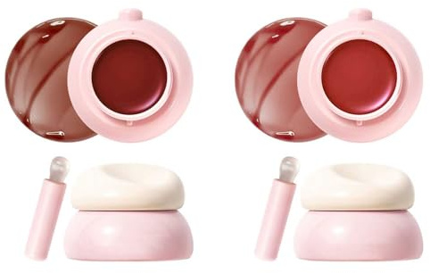 Gelee-Pudding-Topf, aufbaubares Pigment, Jelly Gloss Glow, langanhaltend, leicht, einfach zu verblenden, doppelte Verwendung als Lippenstift und Rouge, hohe Pigmente, langlebig für Lippen-Make-up (02+