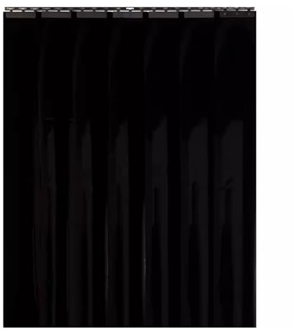 Schweißschutzvorhang, PVC-Streifenvorhang-Kit, feuerfester Lichtbogenschutz-Antistatik-Schweißvorhang, geeignet für Werkstätten und Fabriken, flammhemmend (schwarz, 1,35 x 2 m)
