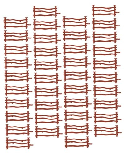 NOLITOY 60 Piezas Vallas para Decoración de Jardín y Casas Miniatura Accesorio Ligero y Resistente para Paisajes Miniatura y Escenarios