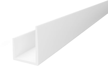 DQ-PP GIPSKARTONPLATTEN ABDECKPROFIL – Größe: 66x22mm – Länge: 10m (5x 2m) – Farbe: Weiß – Material: PVC – Kantenschutz für 12,5mm Rigipsplatten – Trockenbau Gipskarton Einfassprofil