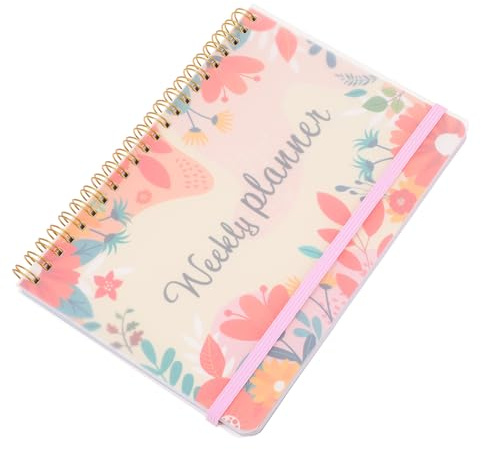 PACKOVE Cuaderno de Planificación Diario en Inglés sin Fecha, Bloc de Notas Portátil Tamaño A5, Cuaderno de Horarios Decorativo para Estudiantes y Organización de Tareas Escolares