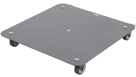 Fahrgestell für Schirmständer Anthrazit – Rollwagen aus Stahl bis 50 kg Belastbarkeit – 42 x 42 x 7 cm – 4 Rollen mit Feststellbremse – Mobile Halterung für Sonnenschirme auf Terrasse und Balkon