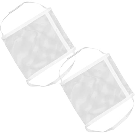 MAGICLULU Sacchetti per Scarpe con Cerniera in Lavatrice 2 in Poliestere Bianco Resistente e Portatile, Adatti per Scarpe da Tennis e Attività