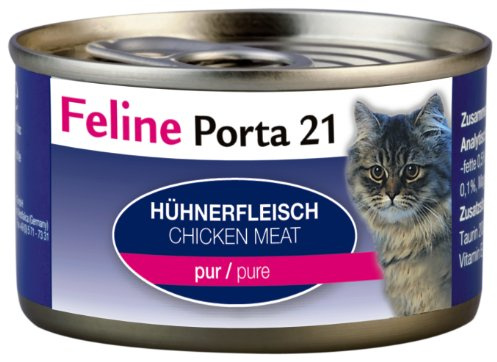 Feline Porta Katzenfutter Feline Porta 21 Huhn pur 90 g, 12er Pack (12 x 90 g)
