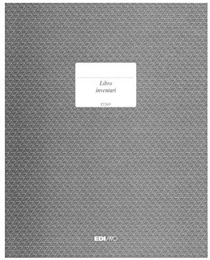 EDIPRO - E2369 - Libro inventari 92 pagine numerate f.to 31x24,5