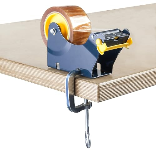 kaiserkraft | Tischabroller für Selbstklebeband | mit Zwingenbefestigung | für Bandbreiten bis 50 mm | VE 1 Stk