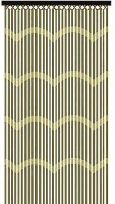 Caprican Tuscany Provence Wooden Bamboo Beaded Door Curtain Blind Fly Bug 90 x 180cm Wood (Thin Wave (11-087A))