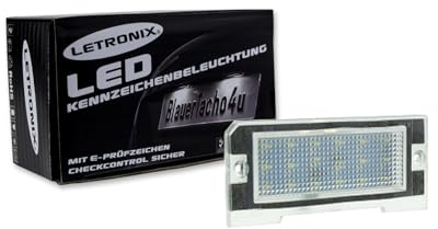 LETRONIX SMD LED Kennzeichenbeleuchtung Module geeignet für Freelander Typ LN 1997-2006 mit E-Prüfzeichen